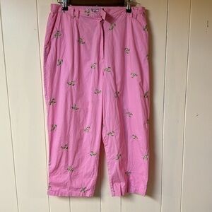 Erin London Preppy Pink Cropped Pants L